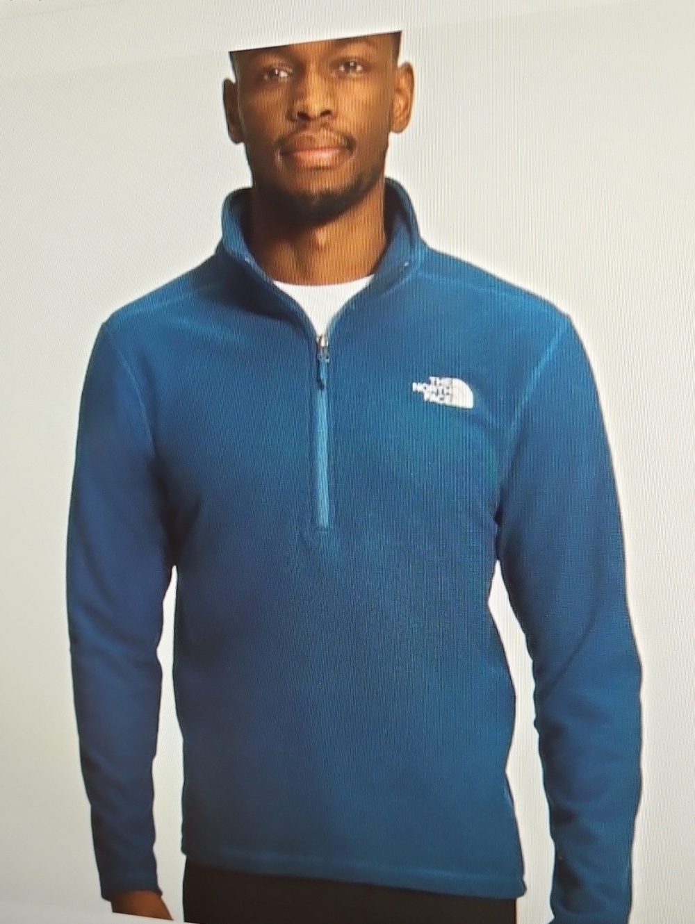 NORTHFACE MENS NAVY TEXTURED CAP ROCK PULLOVER SZ L